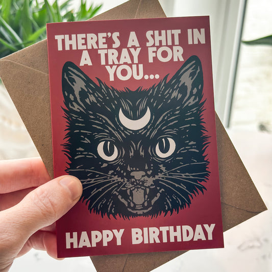 Happy Birthday Cat - Greeting Card